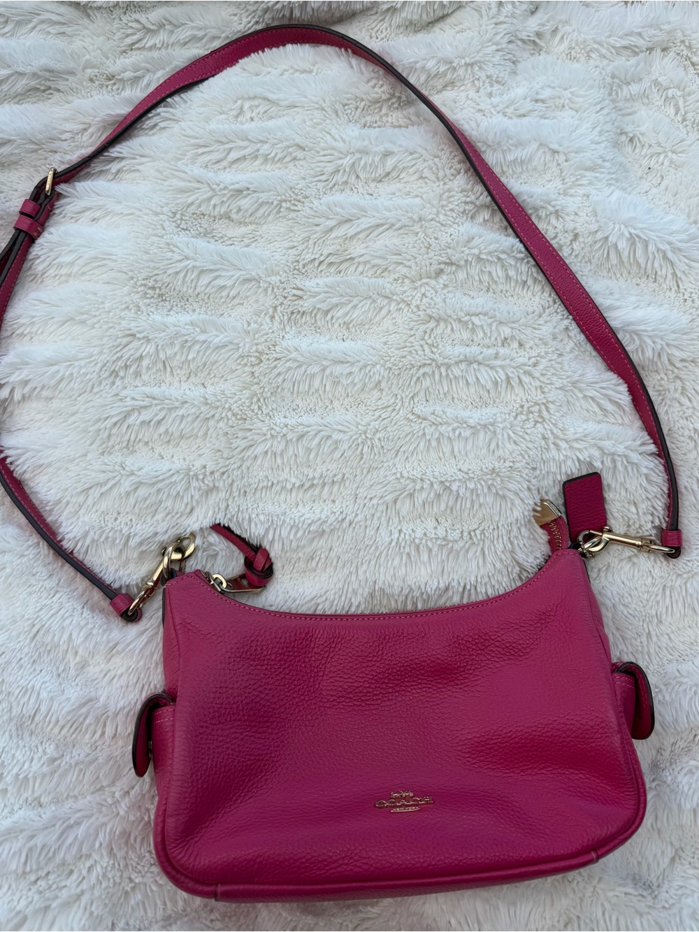Coach Hot Pink Leather Crossbody Bag